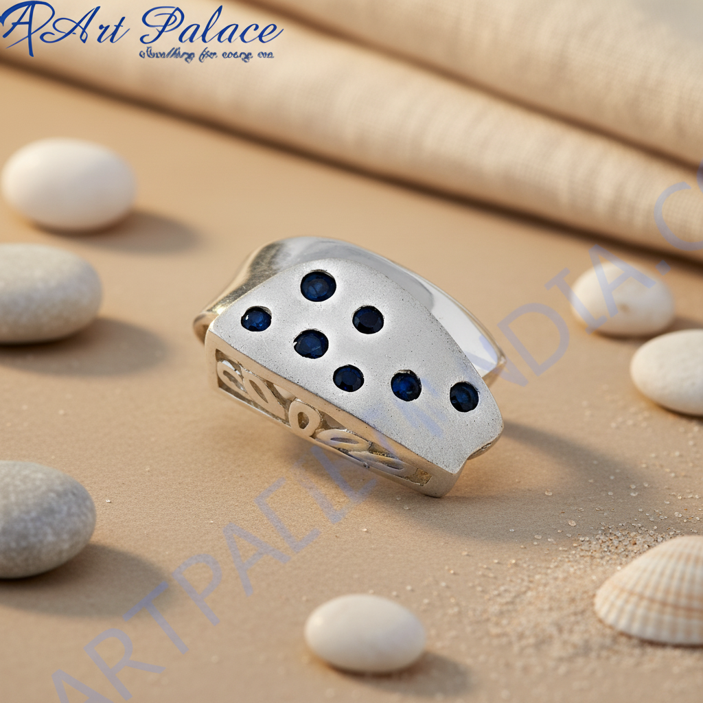 925 silver blue sapphire ring for women | gift jewelry