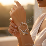 Load image into Gallery viewer, Llavero con dije de corazón de plata para mujer | Regalo de amor
