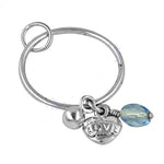 将图像加载到图库查看器中， Silver Heart Charm Keychain for Women | Love Gift
