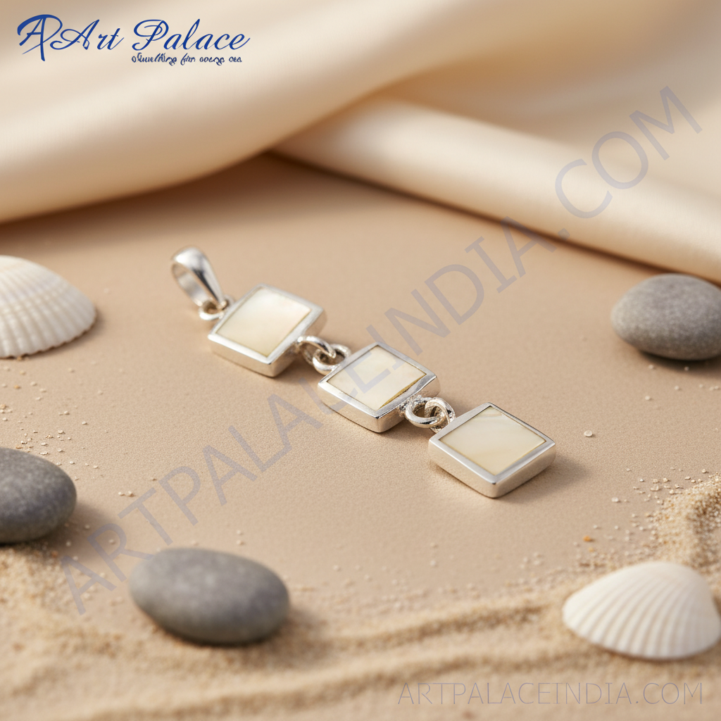925 Silver Mother of Pearl Pendant for Women | Modern Jewelry