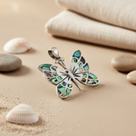 Load image into Gallery viewer, 925 Silver Abalone Shell Butterfly Pendant | Women's Jewelry Gift
