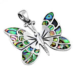 Load image into Gallery viewer, 925 Silver Abalone Shell Butterfly Pendant | Women's Jewelry Gift
