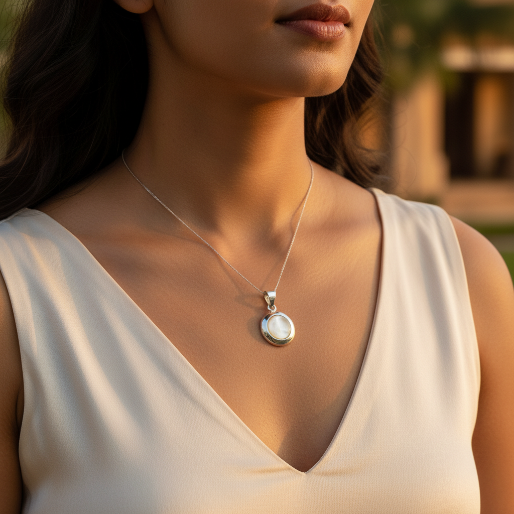 925 Silver Mother of Pearl Pendant for Women | Gift Jewelry