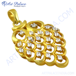 Load image into Gallery viewer, gold plating pendant featuring a cluster of diamonds in a grape-like design on white background.
