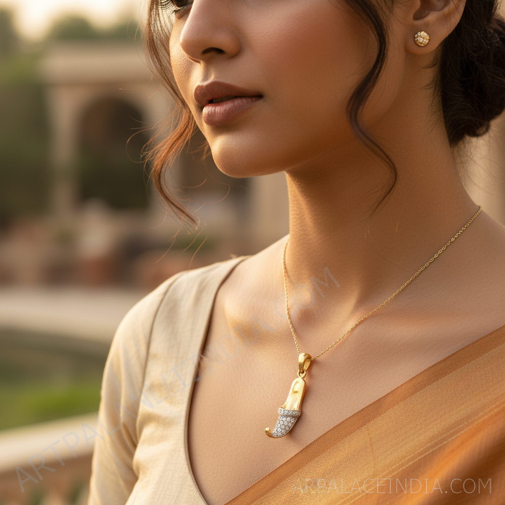 女士黄金镶钻吊坠 | 精致珠宝