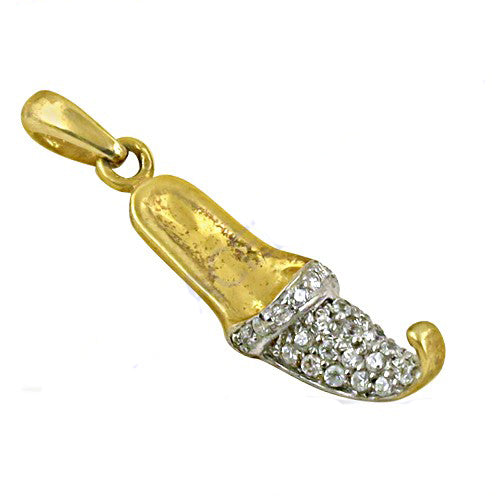Gold plating pave diamond pendant for women | elegant jewelry