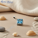 Load image into Gallery viewer, 925 Sterling Silver Blue Topaz Pendant for Women | Gemstone Jewelry
