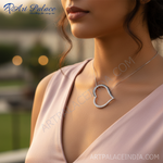 Load image into Gallery viewer, Colgante de corazón de plata con cristales para mujer | Joyería de regalo
