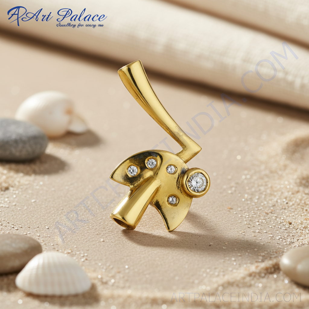 Broche de diamantes de imitación dorados para mujer | joyería llamativa