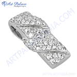 Load image into Gallery viewer, Silver pendant with sparkling crystals, a stunning piece of women's jewelry.
