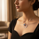 Load image into Gallery viewer, 925 Silver Blue Sapphire Flower Pendant for Women | Gift
