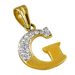 将图像加载到图库查看器中， gold plating Letter G Pendant with Diamonds | Women's Initial Jewelry
