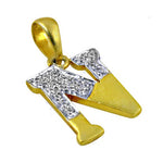 将图像加载到图库查看器中， gold plating Diamond Letter Pendant for Women | Initial Jewelry Gift
