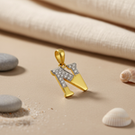 将图像加载到图库查看器中， gold plating Diamond Letter Pendant for Women | Initial Jewelry Gift
