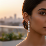 Load image into Gallery viewer, Silver Cubic Zirconia Drop Earrings for Women | Gift Jewelry
