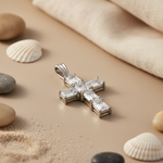 将图像加载到图库查看器中， Silver Cubic Zirconia Cross Pendant for Women | Daily Wear
