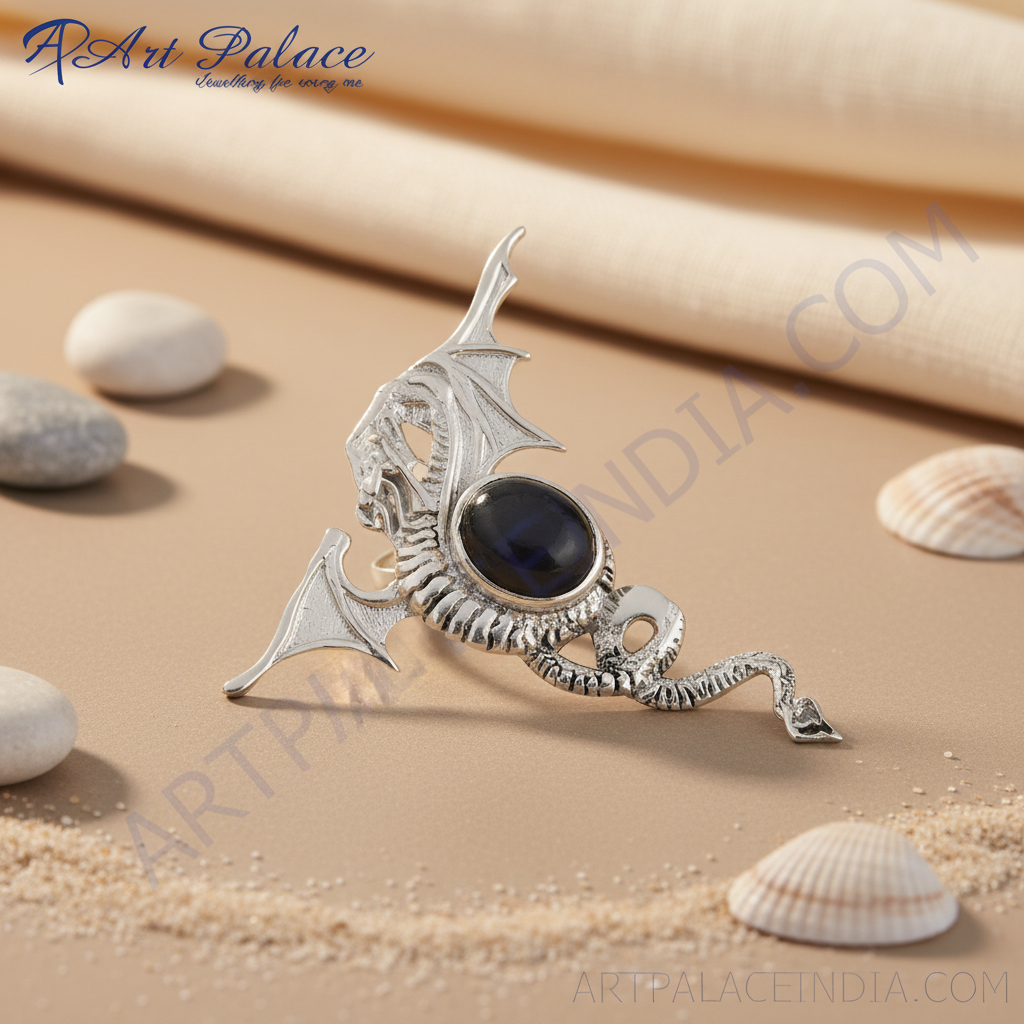 925 silver dragon pendant necklace | gemstone jewelry for women