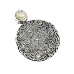 将图像加载到图库查看器中， 925 Silver Filigree Pendant with Moonstone | Women's Jewelry
