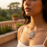 Load image into Gallery viewer, 925 Silver Filigree Pendant with Carnelian | Women's Gift
