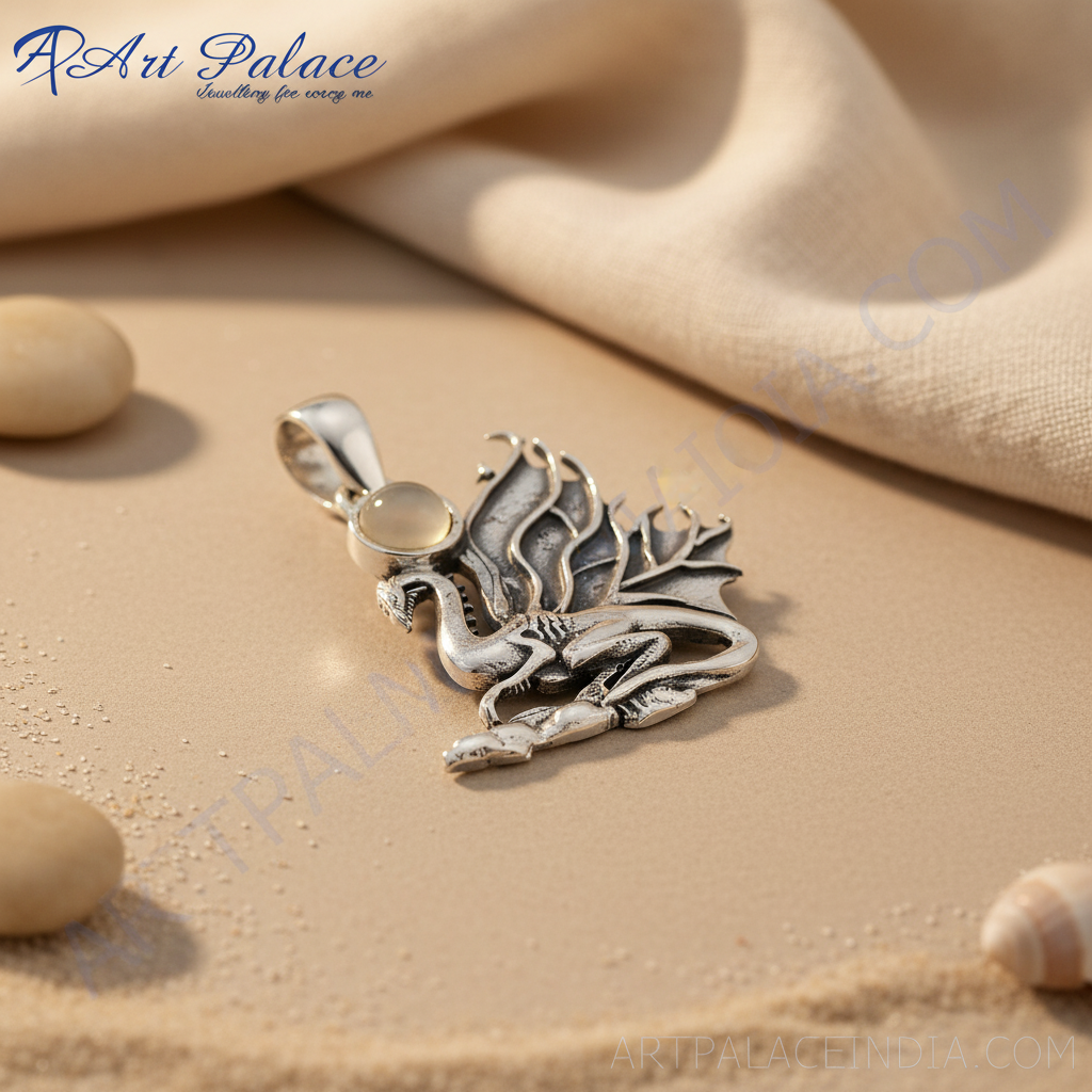 925 silver dragon pendant necklace | fantasy jewelry gift