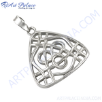 Load image into Gallery viewer, 925 sterling silver Celtic knot pendant, silver necklace, geometric pendant for women, daily wear jewelry
