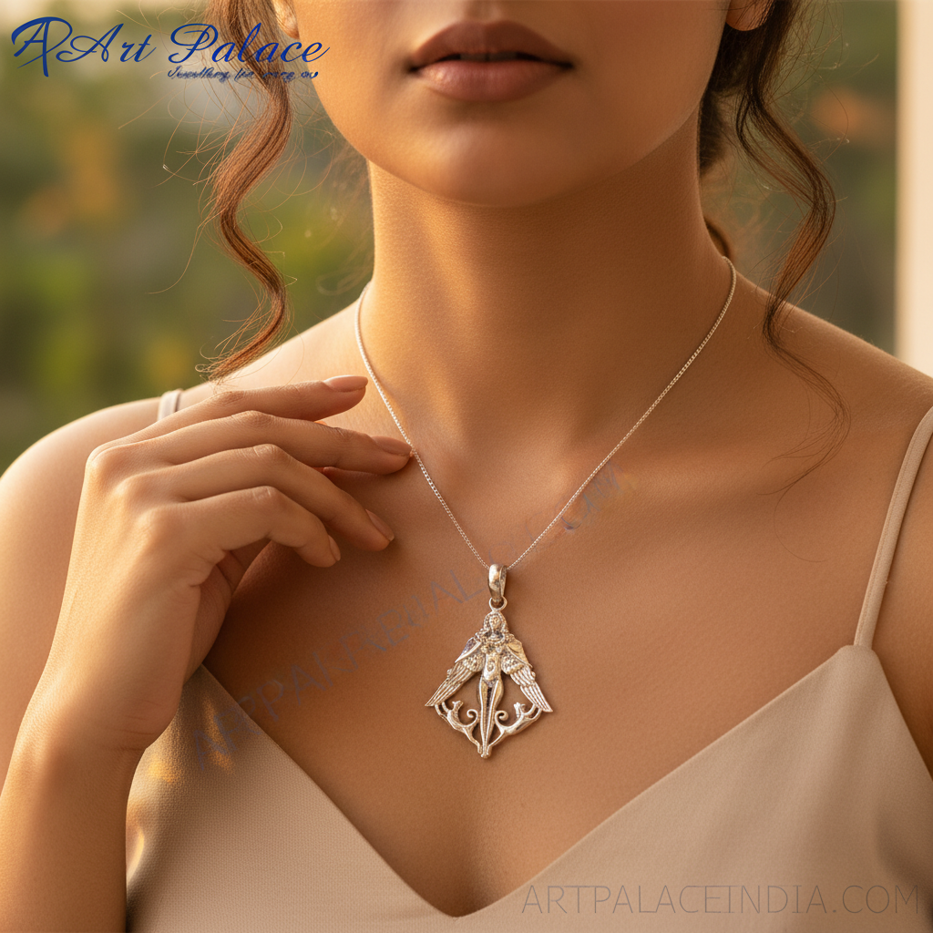 Colgante de ángel de plata 925 para mujer | Regalo de joyería fina