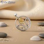 Load image into Gallery viewer, 925 Silver Citrine Pendant for Women | Gemstone Jewelry
