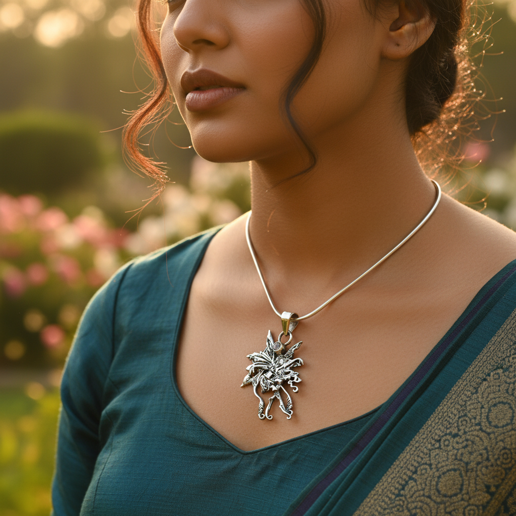 925 Silver Abstract Pendant Necklace | Gemstone Jewelry for Women