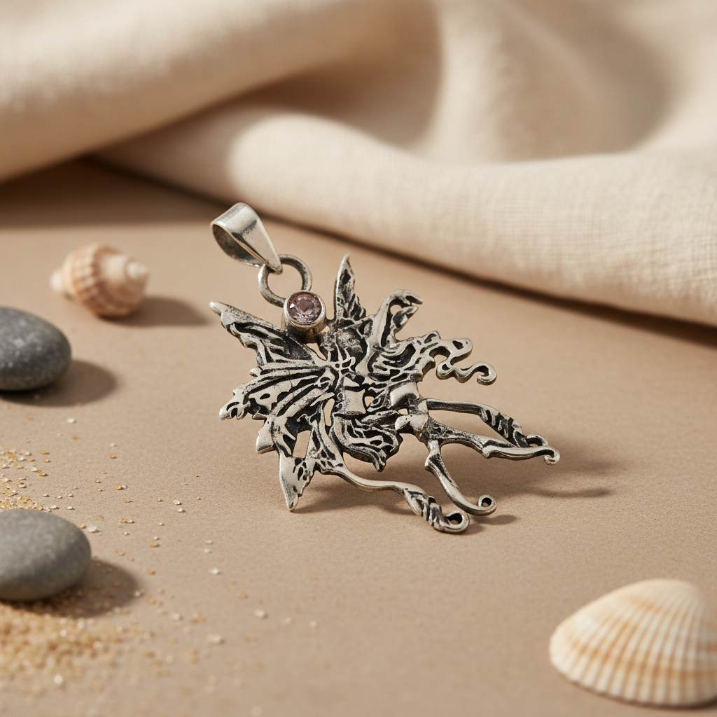 925 Silver Abstract Pendant Necklace | Gemstone Jewelry for Women