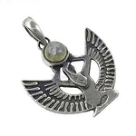 将图像加载到图库查看器中， 925 Silver Egyptian Winged Pendant for Women | Moonstone Jewelry
