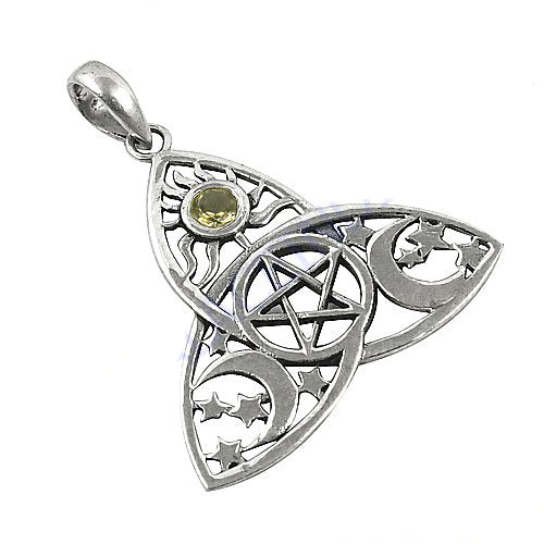 925 silver trinity knot pendant necklace | women's jewelry gift
