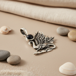 Load image into Gallery viewer, 925 Silver Dragon Pendant with Black Gemstone | Gift for Him
