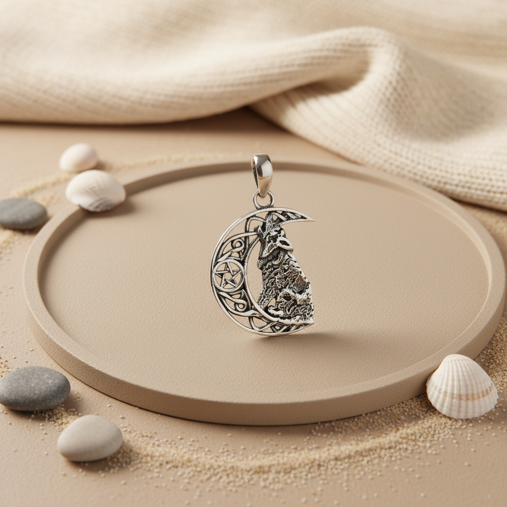 925 Silver Crescent Moon Pendant Necklace for Women | Gift