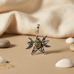 Load image into Gallery viewer, 925 Silver Celtic Sun Pendant for Women | Gemstone Jewelry
