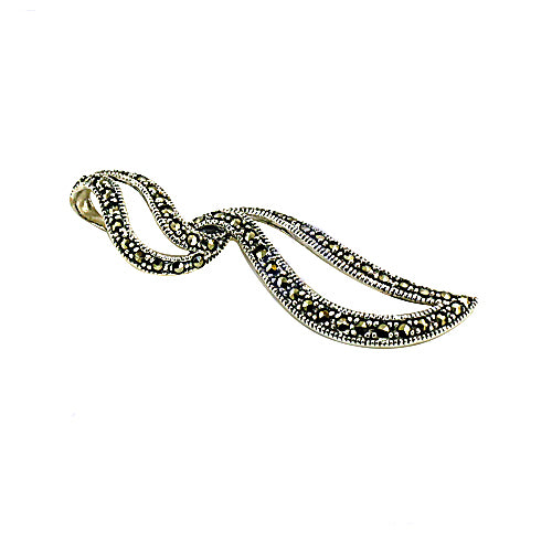 925 Silver Marcasite Pendant for Women | Elegant Jewelry