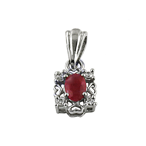 925 silver ruby pendant for women | gemstone jewelry gift