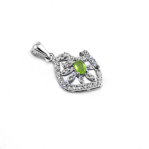 925 silver peridot pendant for women | gemstone jewelry