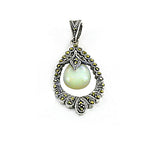 Load image into Gallery viewer, 925 Silver Marcasite &amp; Moonstone Pendant for Women | Gift Jewelry
