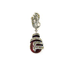 Load image into Gallery viewer, 925 Silver &amp; Garnet Pendant | Marcasite Accents | For Women
