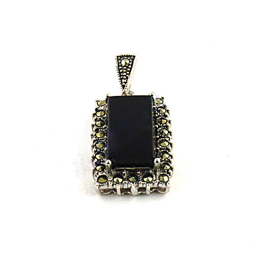 925 Silver Onyx Pendant for Women | Gemstone Jewelry