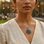 Load image into Gallery viewer, Colgante de turquesa azul en plata 925 para mujer | Regalo para uso diario
