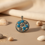 Load image into Gallery viewer, 925 Silver Blue Turquoise Pendant for Women | Daily Wear Gift
