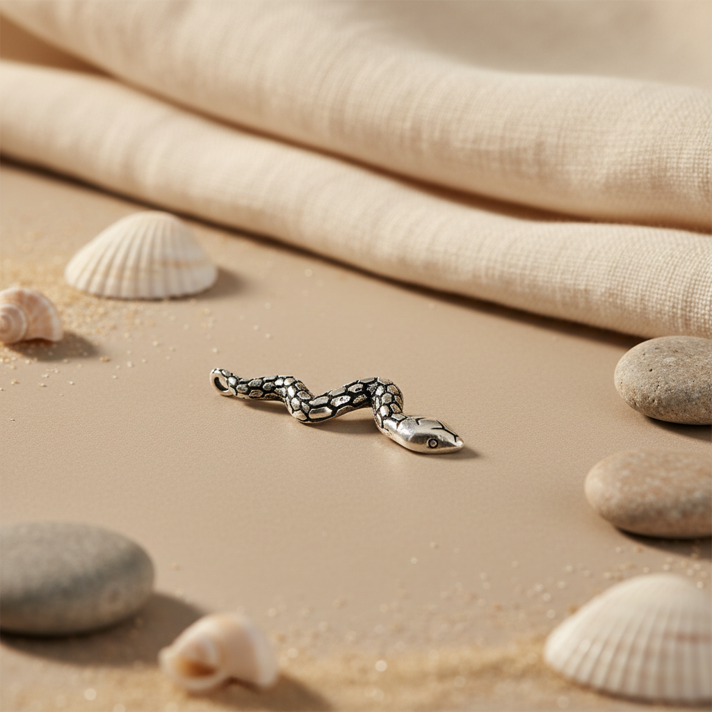 925 Silver Snake Pendant | Sterling Silver Charm for Women