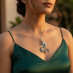 Load image into Gallery viewer, 925 Silver Dragon Pendant Necklace | Unique Jewelry for Men
