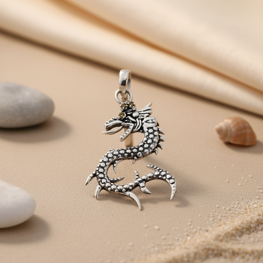 925 Silver Dragon Pendant Necklace | Unique Jewelry for Men