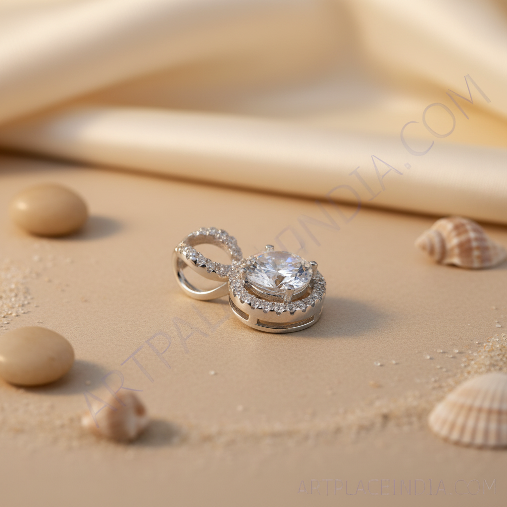 925 silver cubic zirconia pendant for women | daily wear