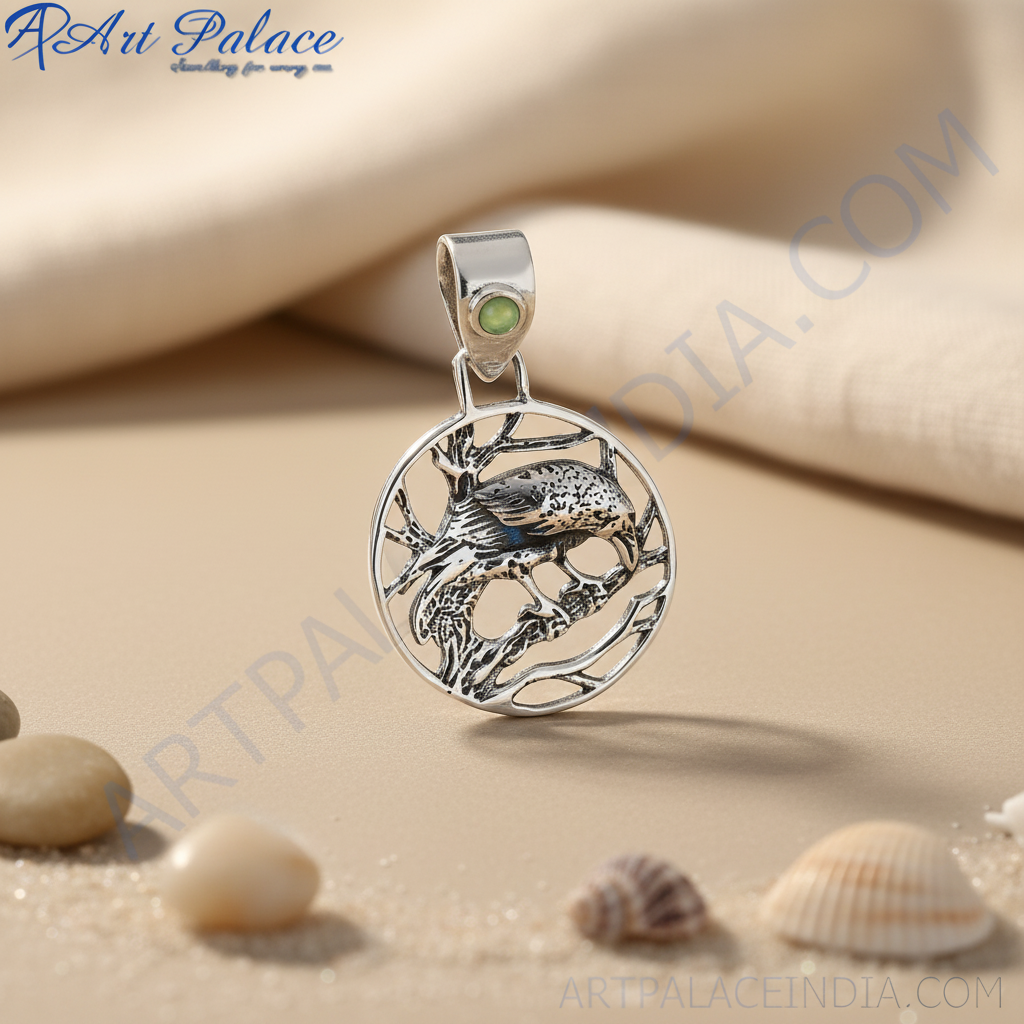 925 Silver Raven Pendant Necklace | Tree of Life | For Women