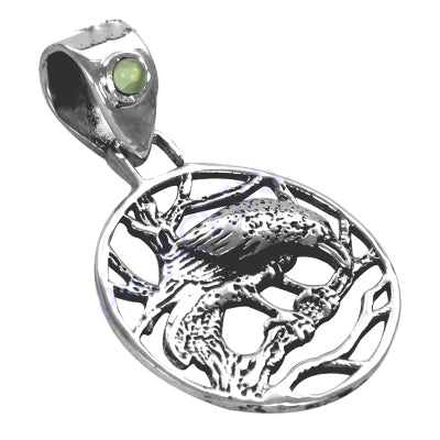 925 silver raven pendant necklace | tree of life | for women