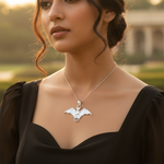 Load image into Gallery viewer, 925 Silver Bat Pendant with Pentacle for Men &amp; Women | Gift
