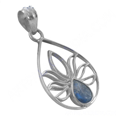 925 Silver Labradorite Teardrop Pendant | Women's Jewelry